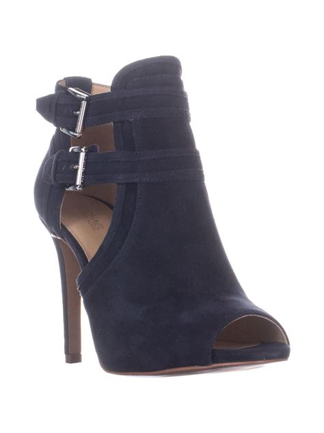 michael michael kors blaze suede open-toe bootie in blue|Boots Michael Kors .